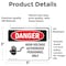 Signmission High Voltage Authorized Personnel Only Danger Sign, Vinyl Decal, 5in W x 3.5in L, 2PK OS-2PACK-DS-D-35-L-1340 - alternate 2